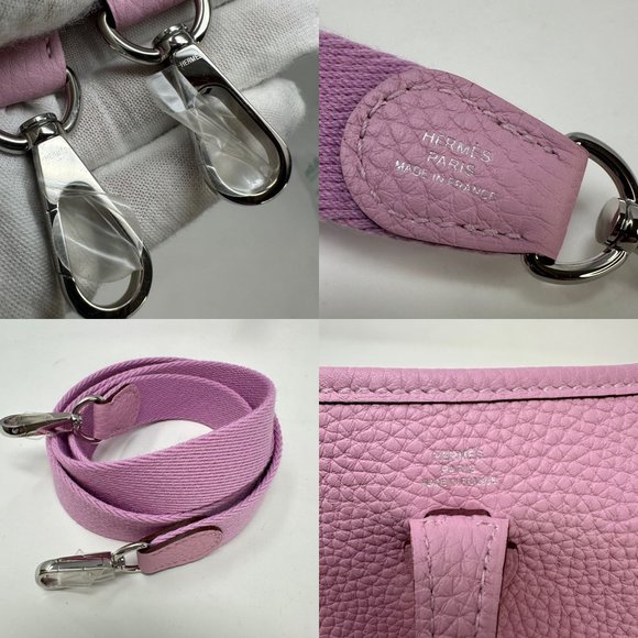 HERMES 2023 Evelyne TPM "Mauve Sylvestre" Pink Clemence Leather PHW - Picture 12 of 12